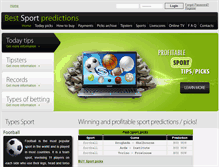 Tablet Screenshot of bestsportpredictions.com